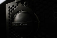 Close-up of the Beyerdynamic DT 770 PRO 80 ohm headphone earcup against the case acoustic foam